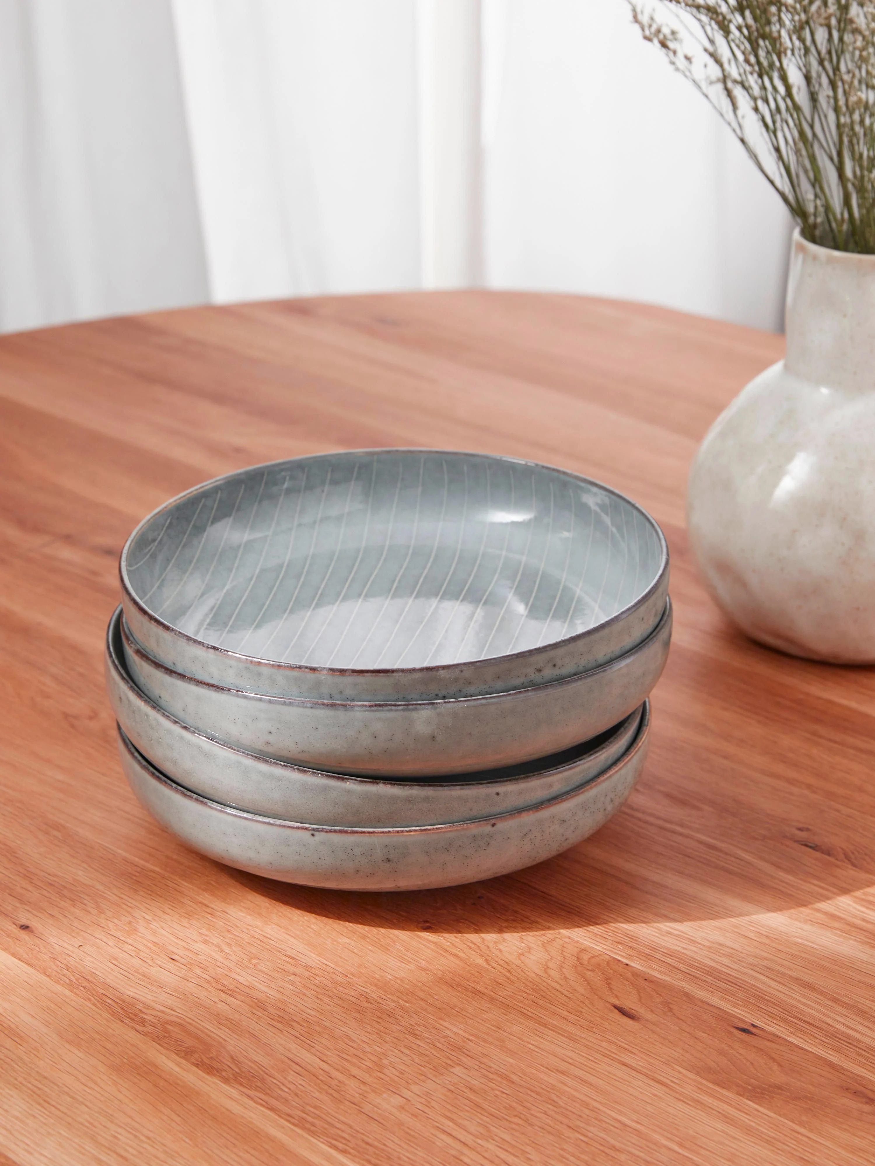 Handgemaakte schalen Nordic Sea, Ø 22 cm, 4 stuks