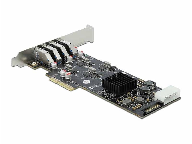 Delock PCI-Express-Karte 89008 USB 3.0 - 4x extern   3x int Quad Channel, Low Profile