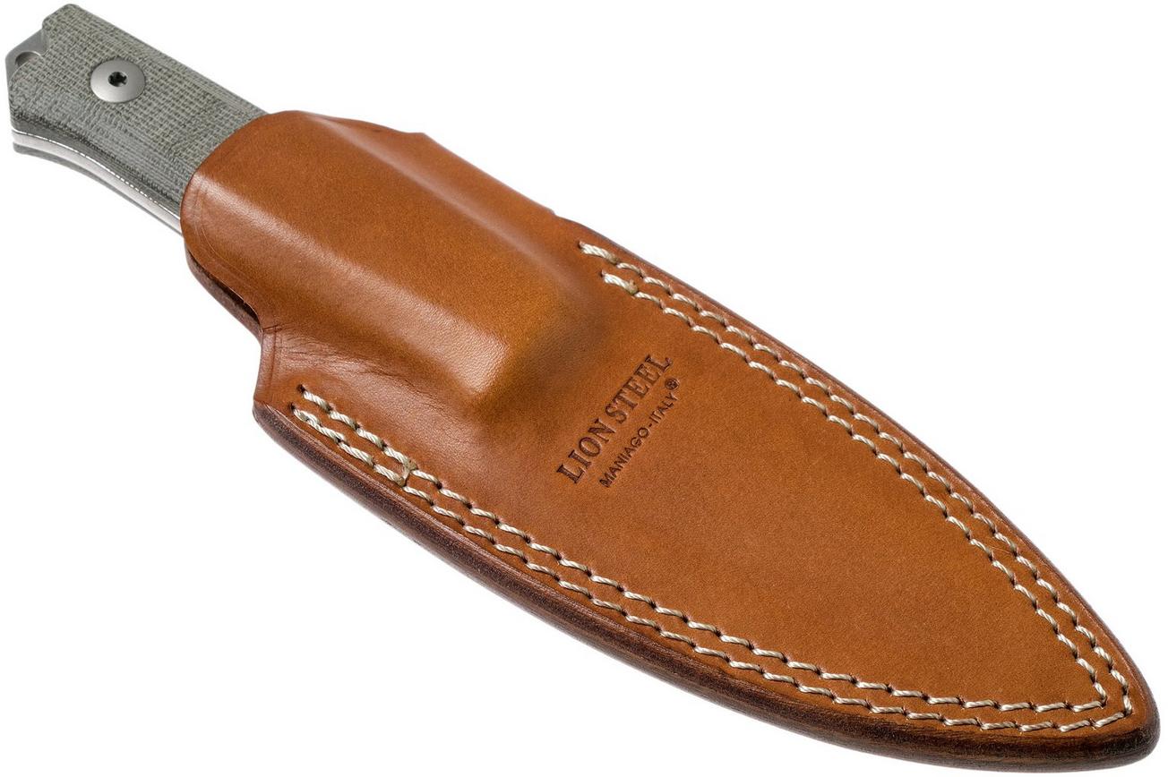 LionSteel B40 green canvas micarta B40-CVG bushcraftmes