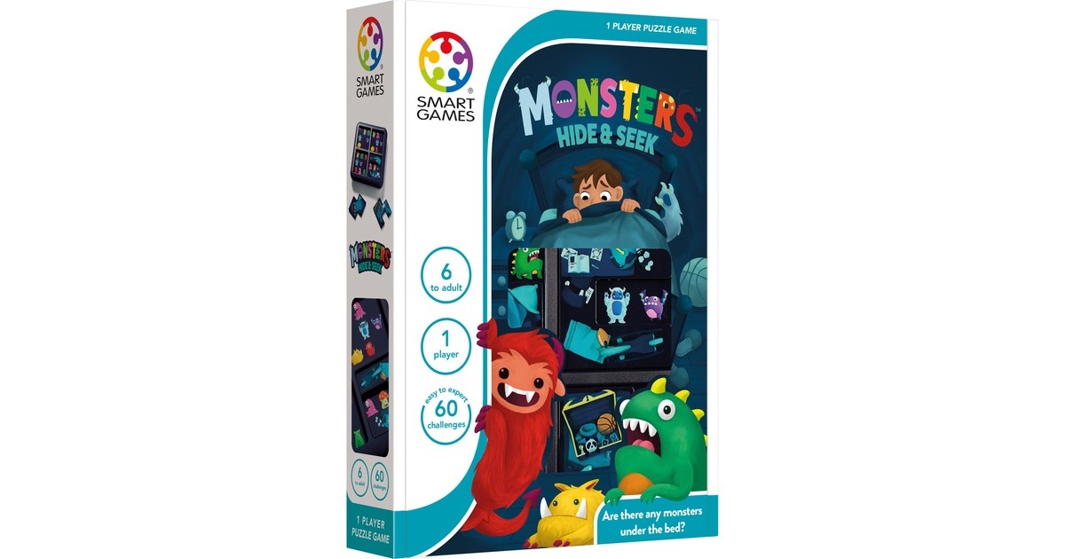 SmartGamesMonsters Hide & Seek Denkspel  (Nederlands, 1 speler, Vanaf 6 jaar, 60 opdrachten)