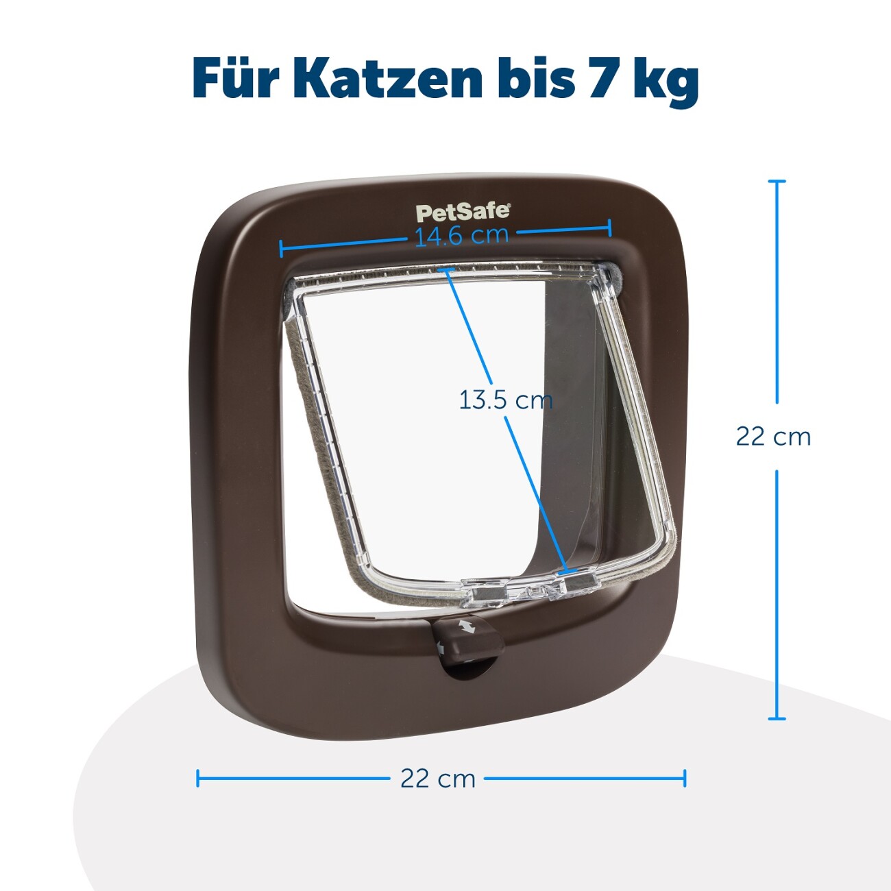 PetSafe Katzenklappe mit manueller Verriegelung, Braun