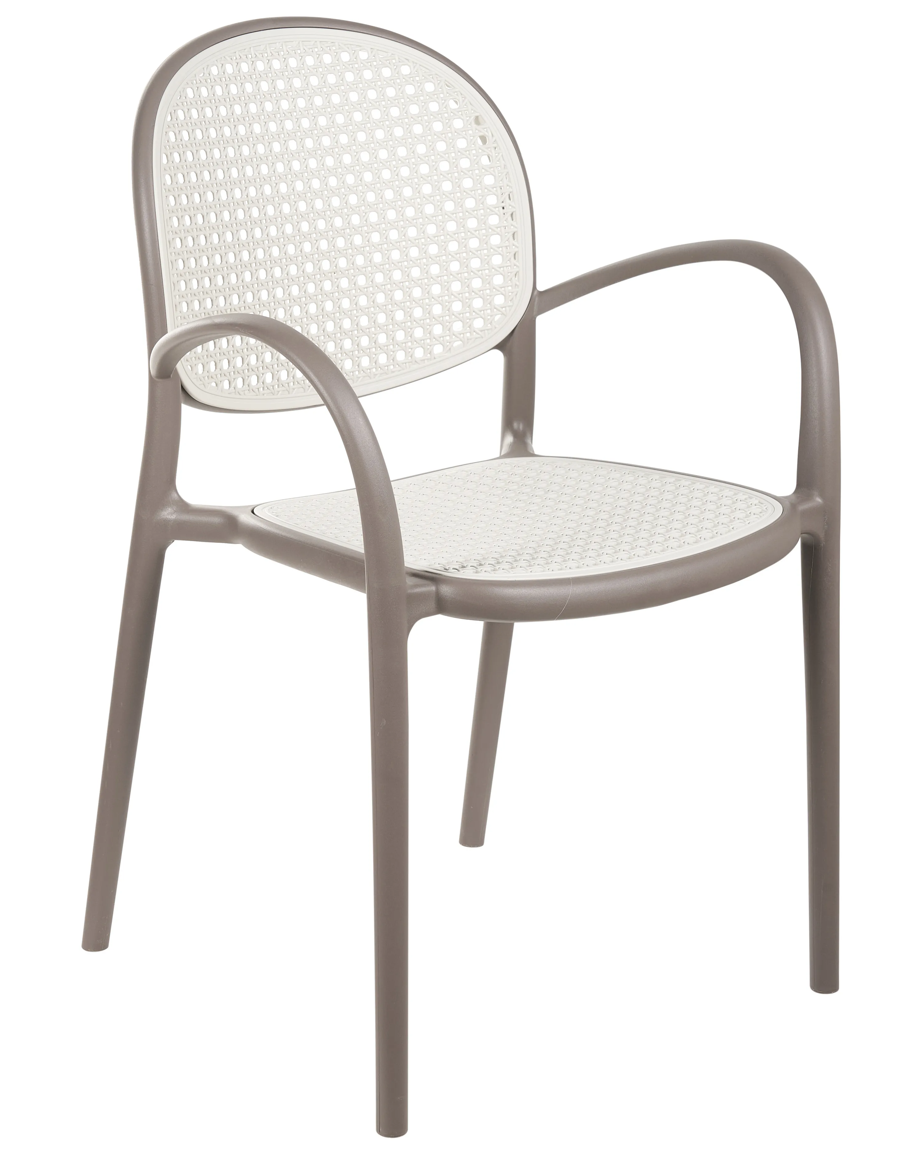 Set van 2 tuinstoelen POVOLETTO Synthetisch materiaal Lichtbruin