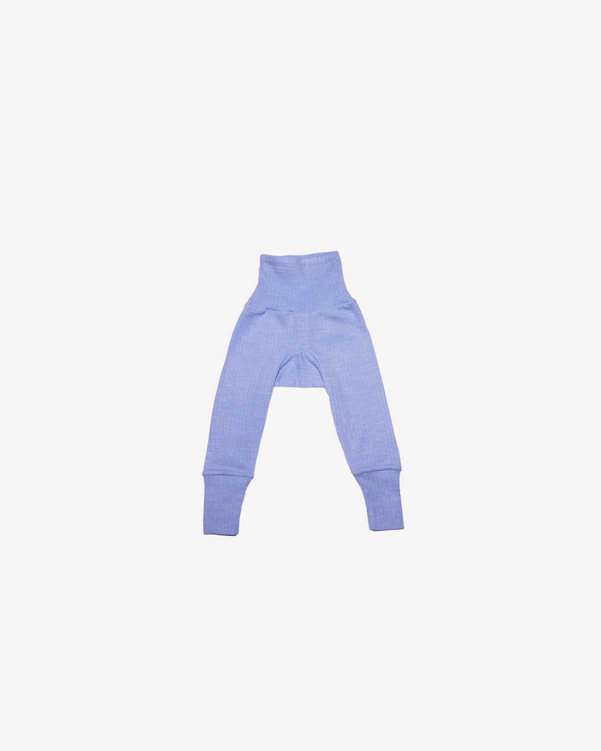 Bukse Rib m/ høyt liv – 45% Bomull, 35% Merino, 20% Silke – Ubehandlet Ull