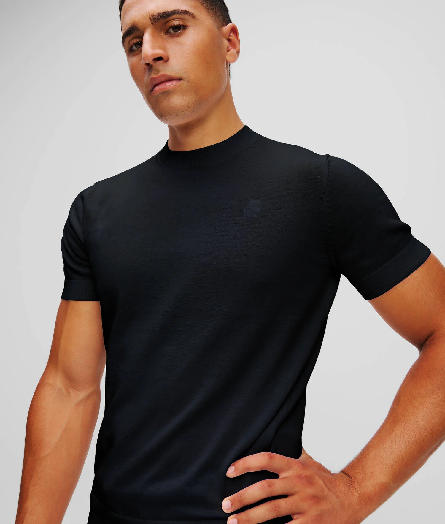 SWEAT-SHIRT À MANCHES COURTES KARL KAMEO - Noir