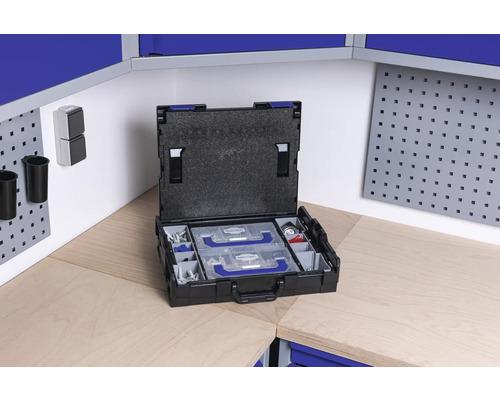 Gereedschapskoffer met kleine onderdeleninzetstuk Industrie L-BOXX 102 maat 1 445 x 118 x 358 mm zwart