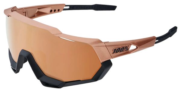 Lunettes 100% Speedtrap Cuivre / Noir - Lentilles HiPER Miroir Cuivre
