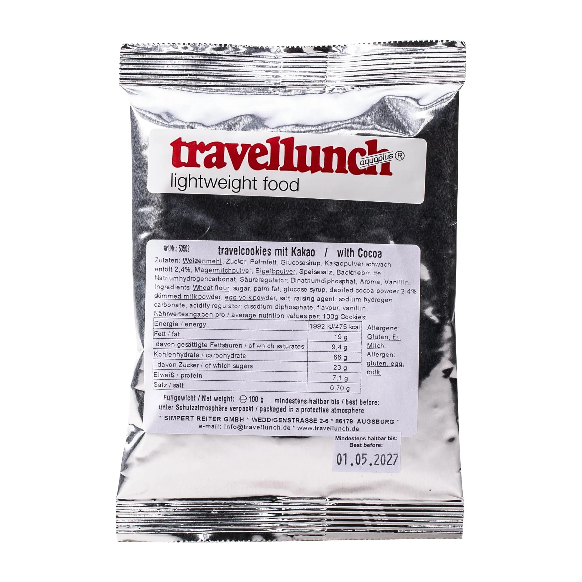 Travellunch -  Travelcookies mit Kakao-Geschmack