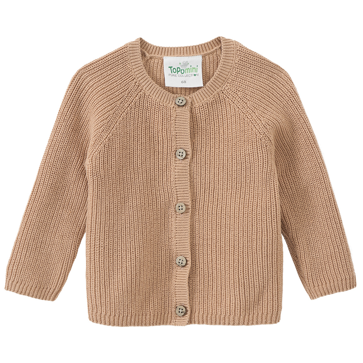 Topomini Pure Collection Newborn Strickjacke mit Knopfleiste beige