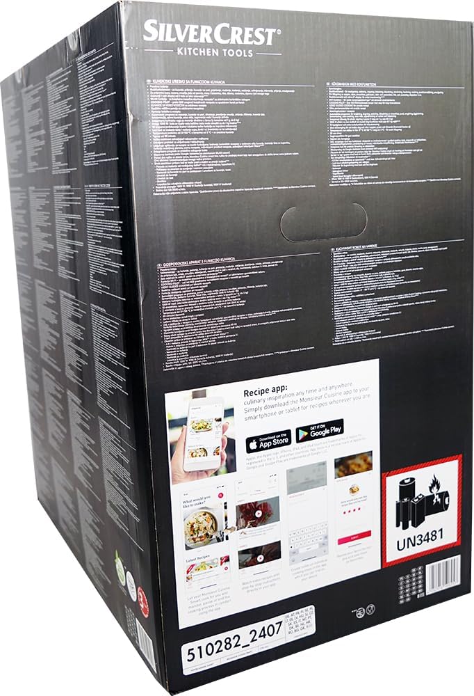 HEADNMORE® Bundle - SILVERCREST® Monsieur Cuisine Smart SKMS 1200 C1 Anthrazit +Schlüsselanhänger