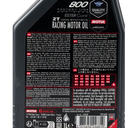 Huile moteur Motul 800 2T FACTORY LINE OFF ROAD 1L Universel