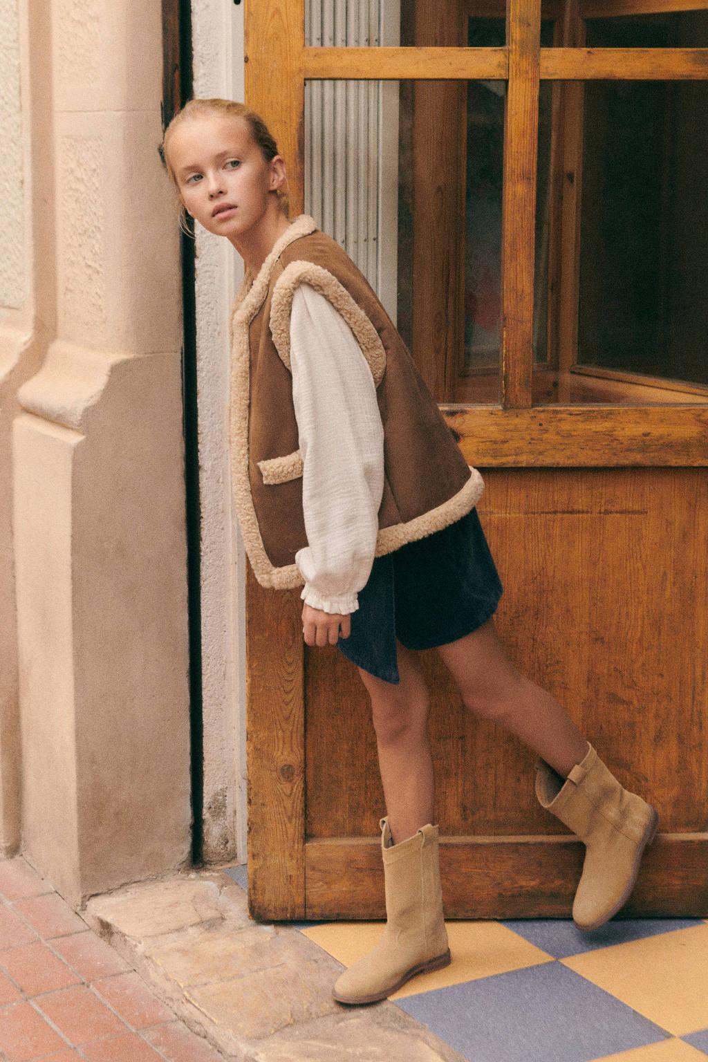 Mango Kids gilet bruin