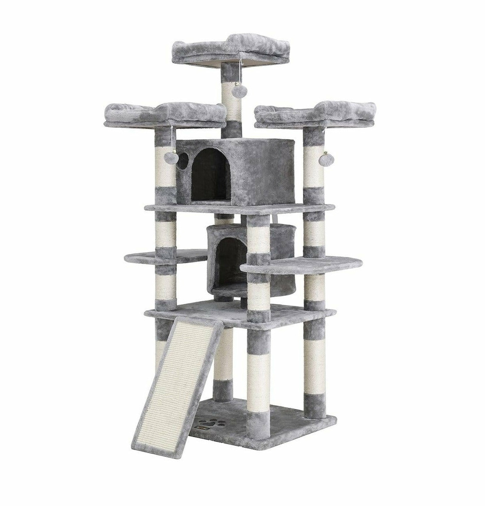 Arbre à chat tour de jeux 172 cm gris clair