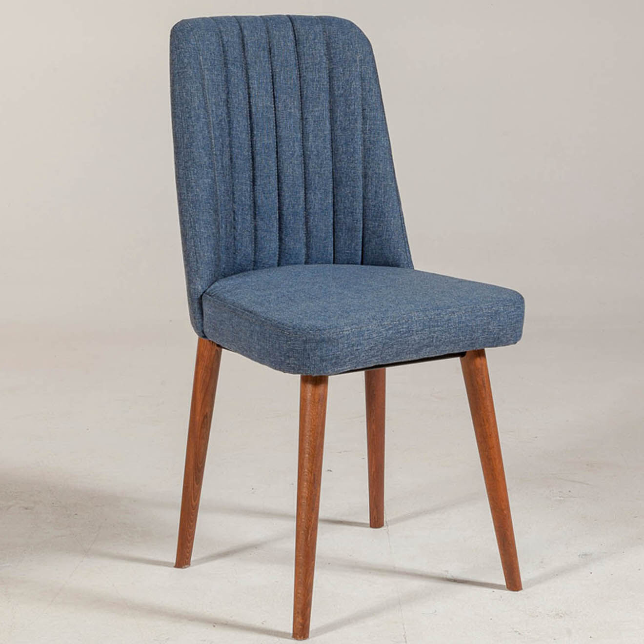 Homitis Chaise Vina 1048 noyer/bleu foncé - 46x85x46 cm
