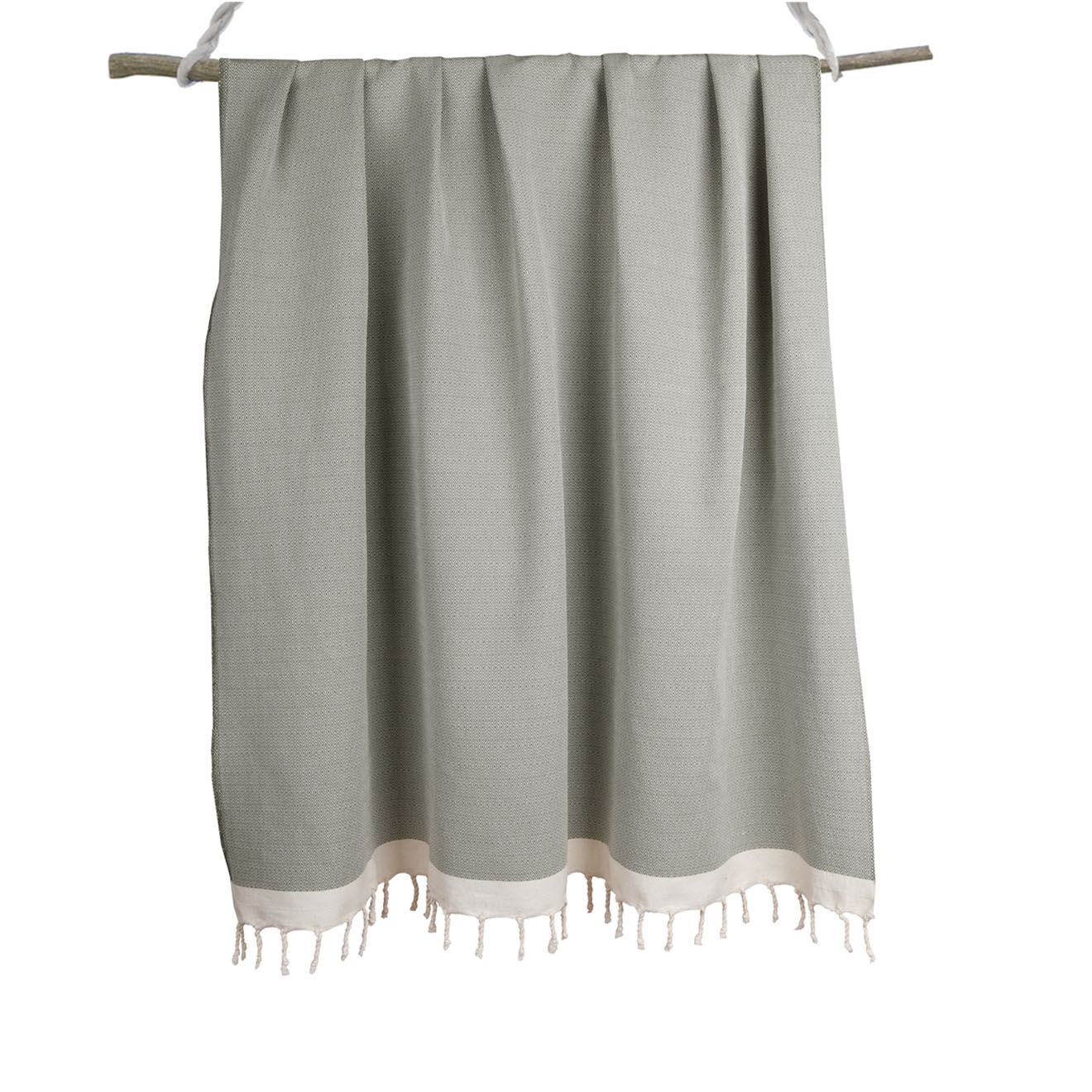 Febronie Plaid coton Courchevel olive