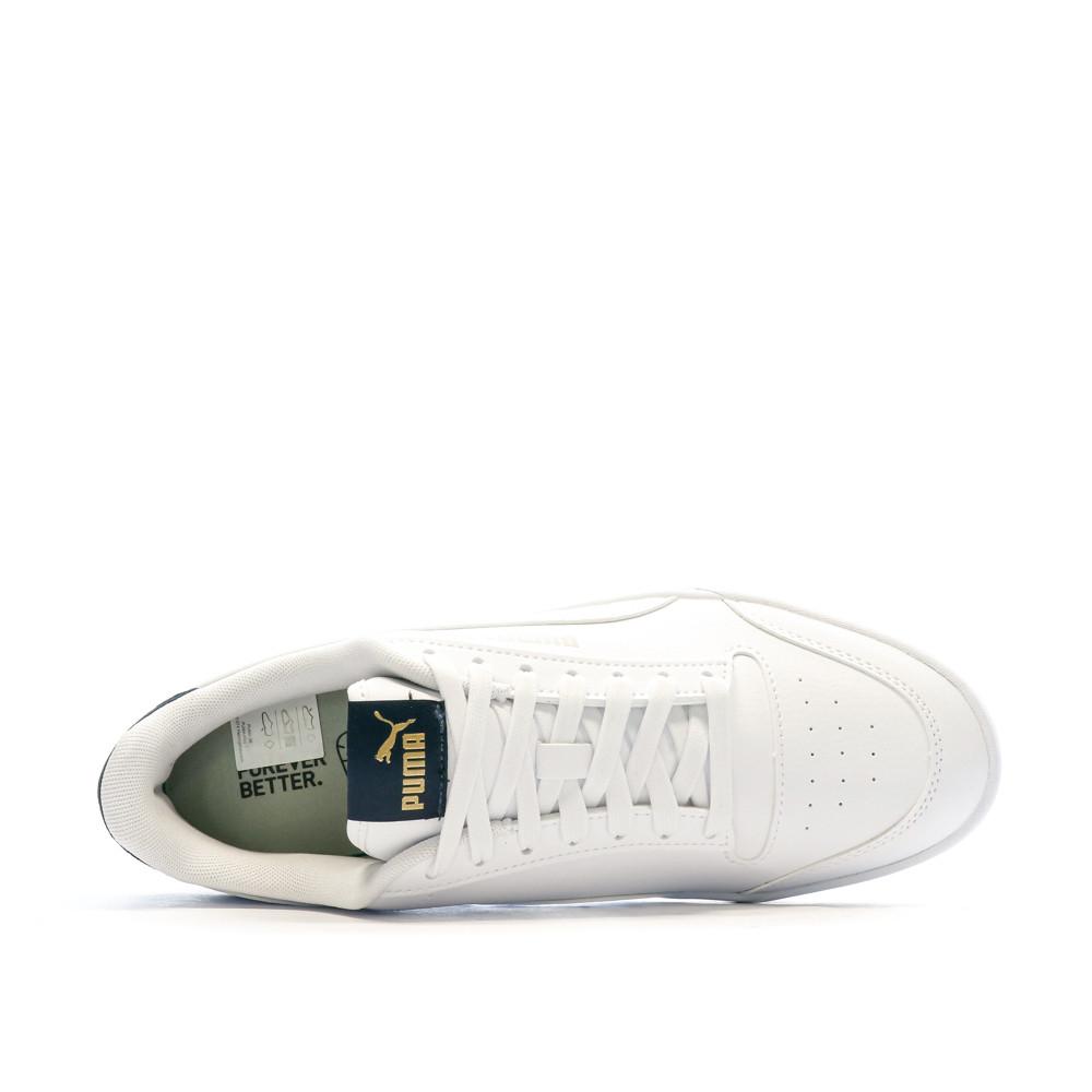 Puma Baskets Blanche/Doré/Bleu Homme Puma Shuffle