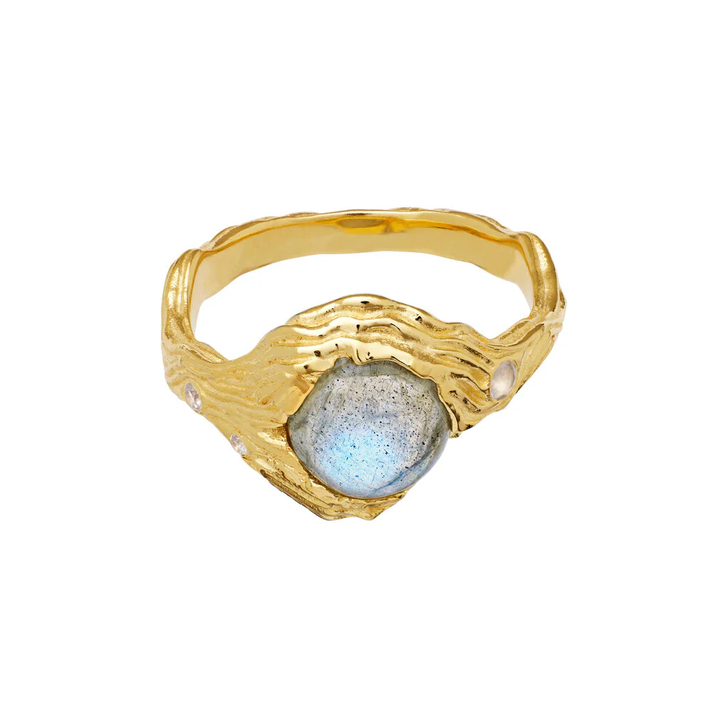 Maanesten  Calypso ring - forgyldt