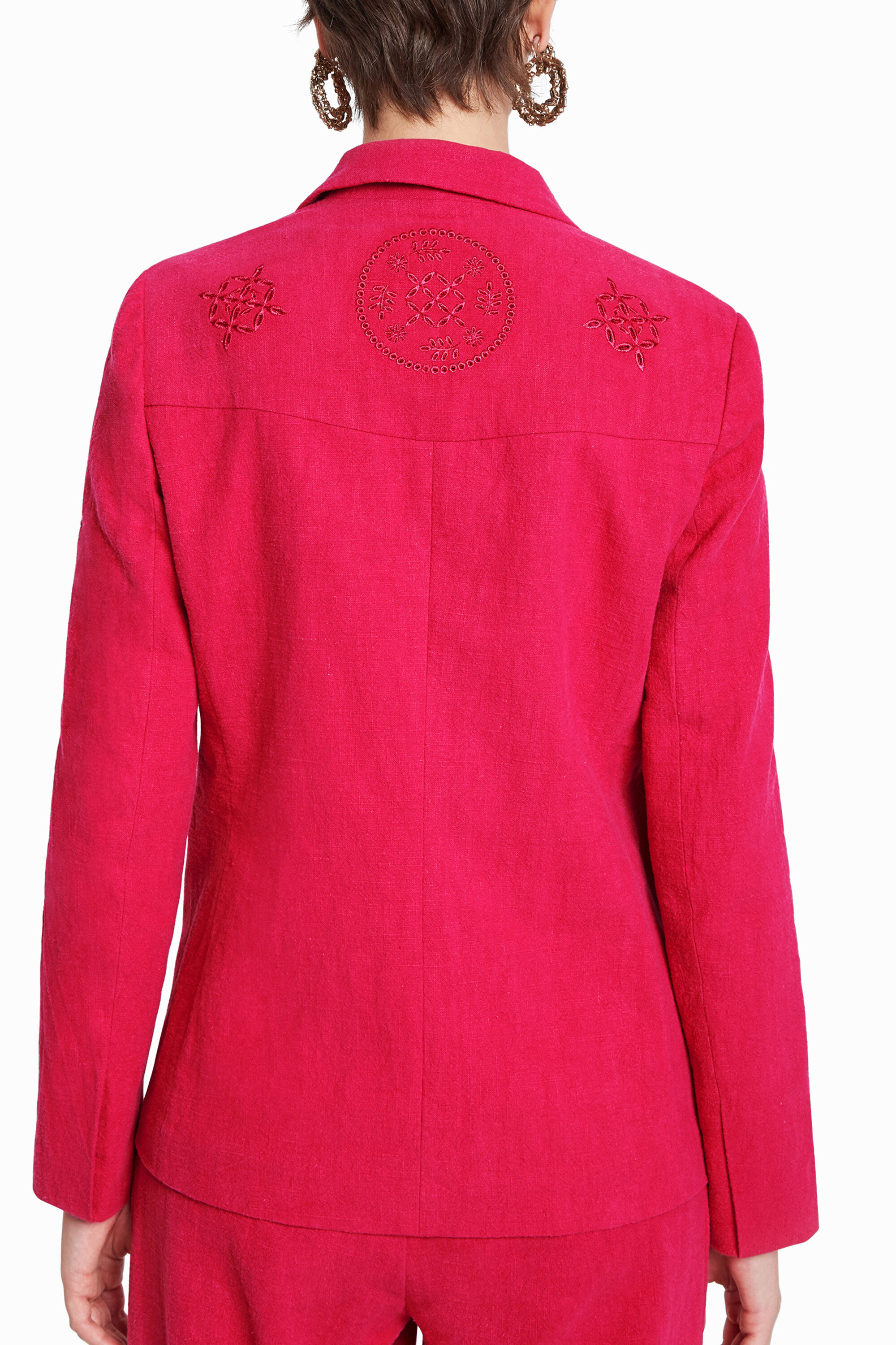 Blazer fuchsia ajouré