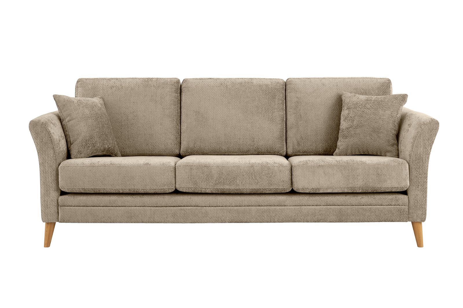 Eden 3-seter sofa Tekstil Movie 9 Cappuccino med ben i eik natur (15137).