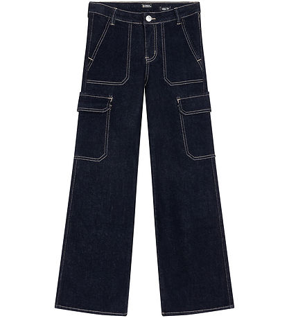 Indian Blue Jeans Jeans - Cargo - Wide Fit - Dark Denim