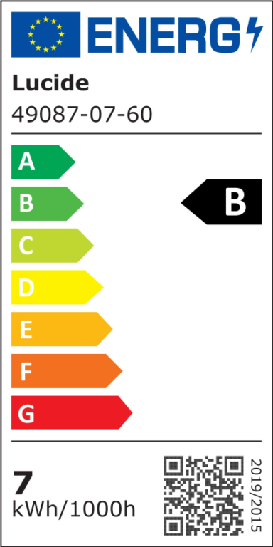 Lucide G95 LED lichtbron E27 7W 2700K B transparant dimbaar