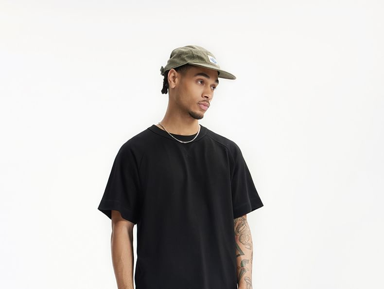 Newin - Gestikt raglanmouw los T-shirt