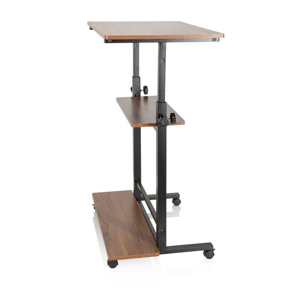 Stehschreibtisch WORKSTATION II Melaminharzbeschichtete Spanplatte, Gestell pulverbeschichteter Stahl hjh OFFICE