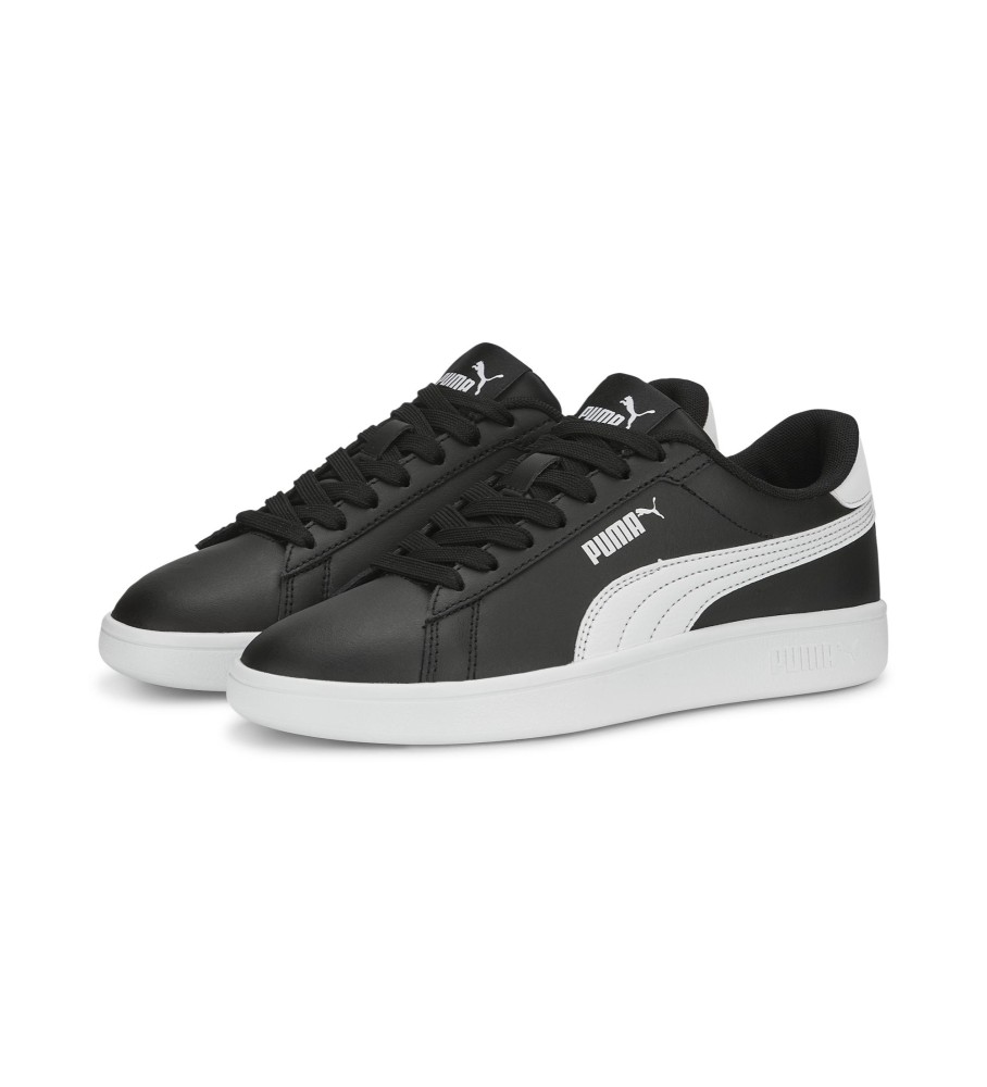 Tênis Puma Smash 3.0 de couro, preto