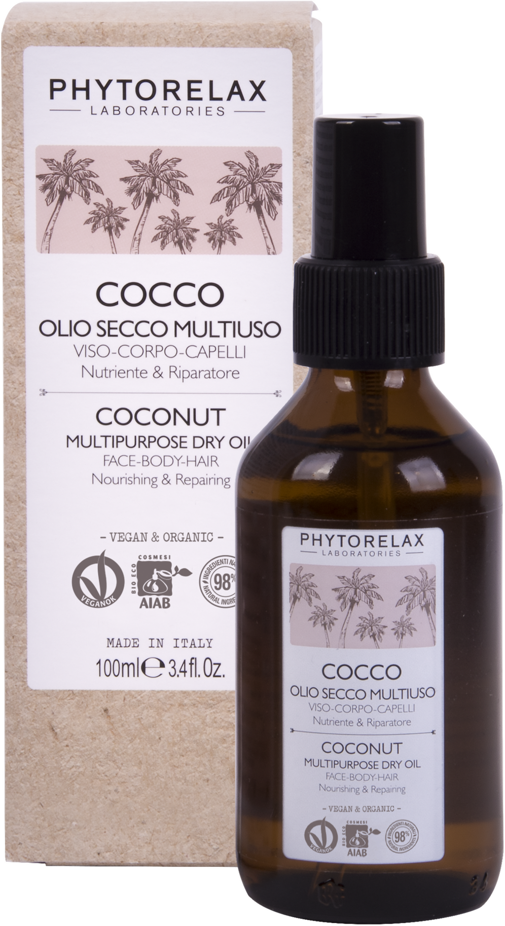PHYTORELAX LABORATORIES  Coconut Multipurpose Dry Oil Face, Body & Hair, 100 ml
