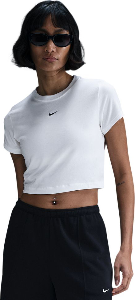 Sportswear Chill Knit Cropped Tee Dame 101/White/Black