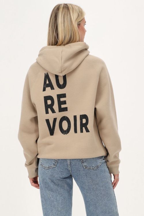 Beige hoodie ''Au revoir''