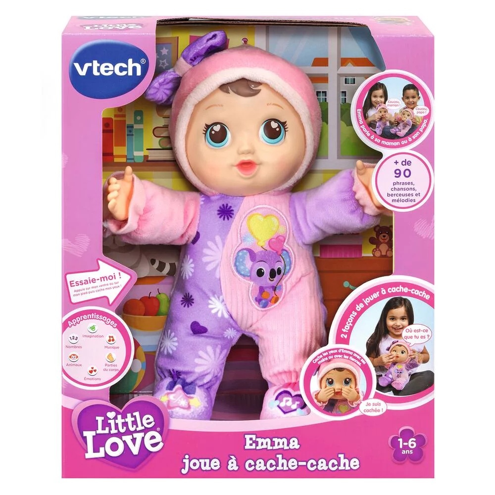 POUPEE EMMA JOUE À CACHE-CACHE 32 CM - LITTLE LOVE