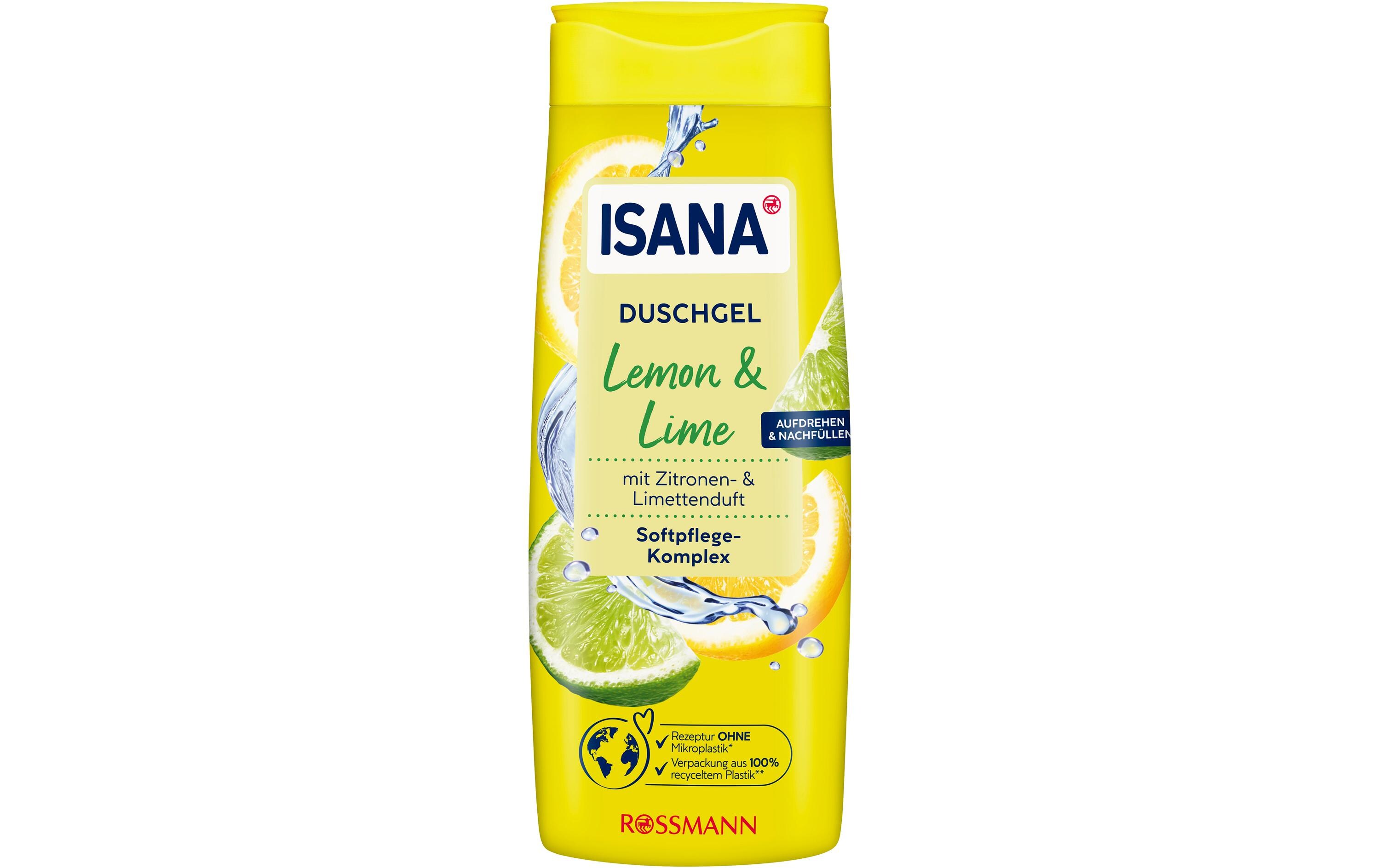 Duschgel Limette und Zitrone 3 x 300 mlPflegendes Duschmittel mit erfrischendem Zitronenduft