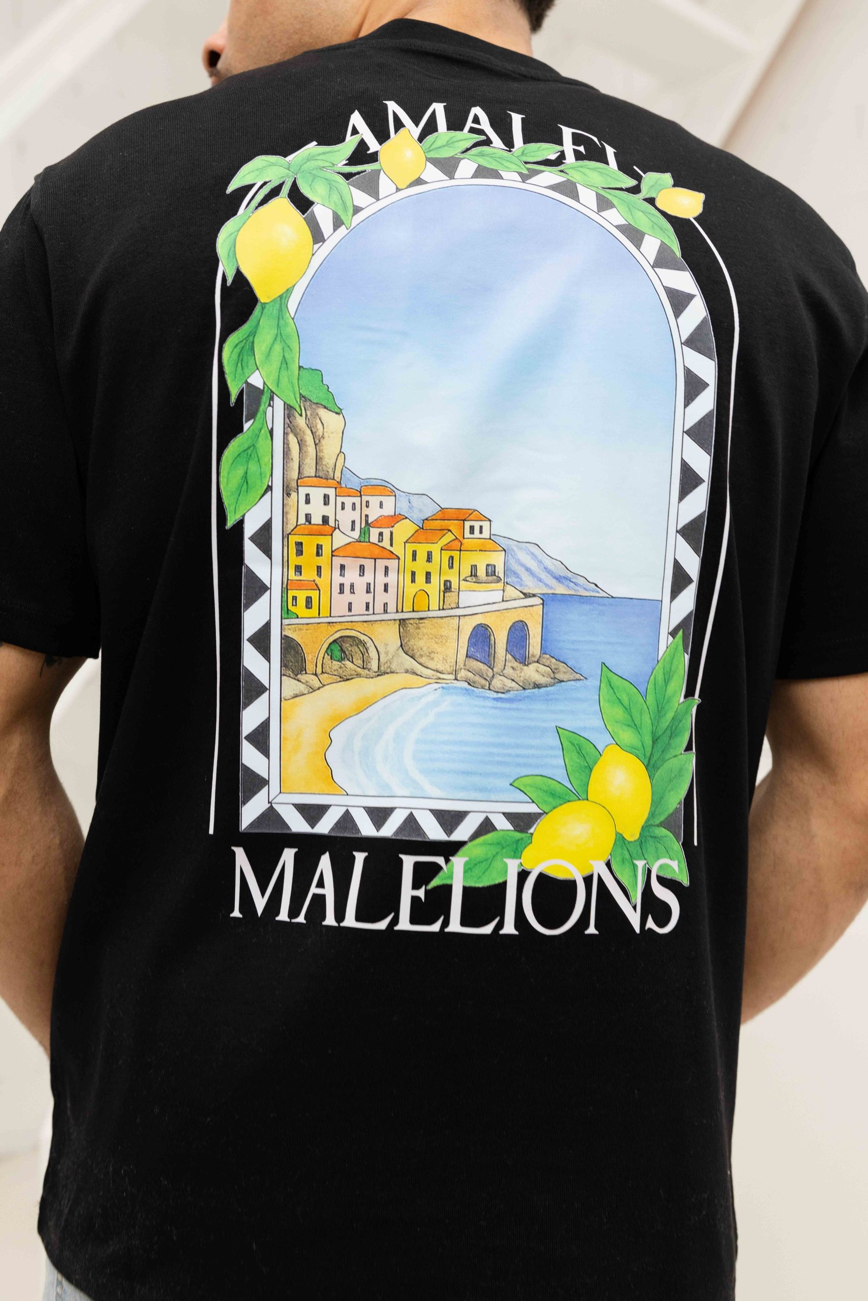 Malelions Amalfi Window T-Shirt Heren Zwart