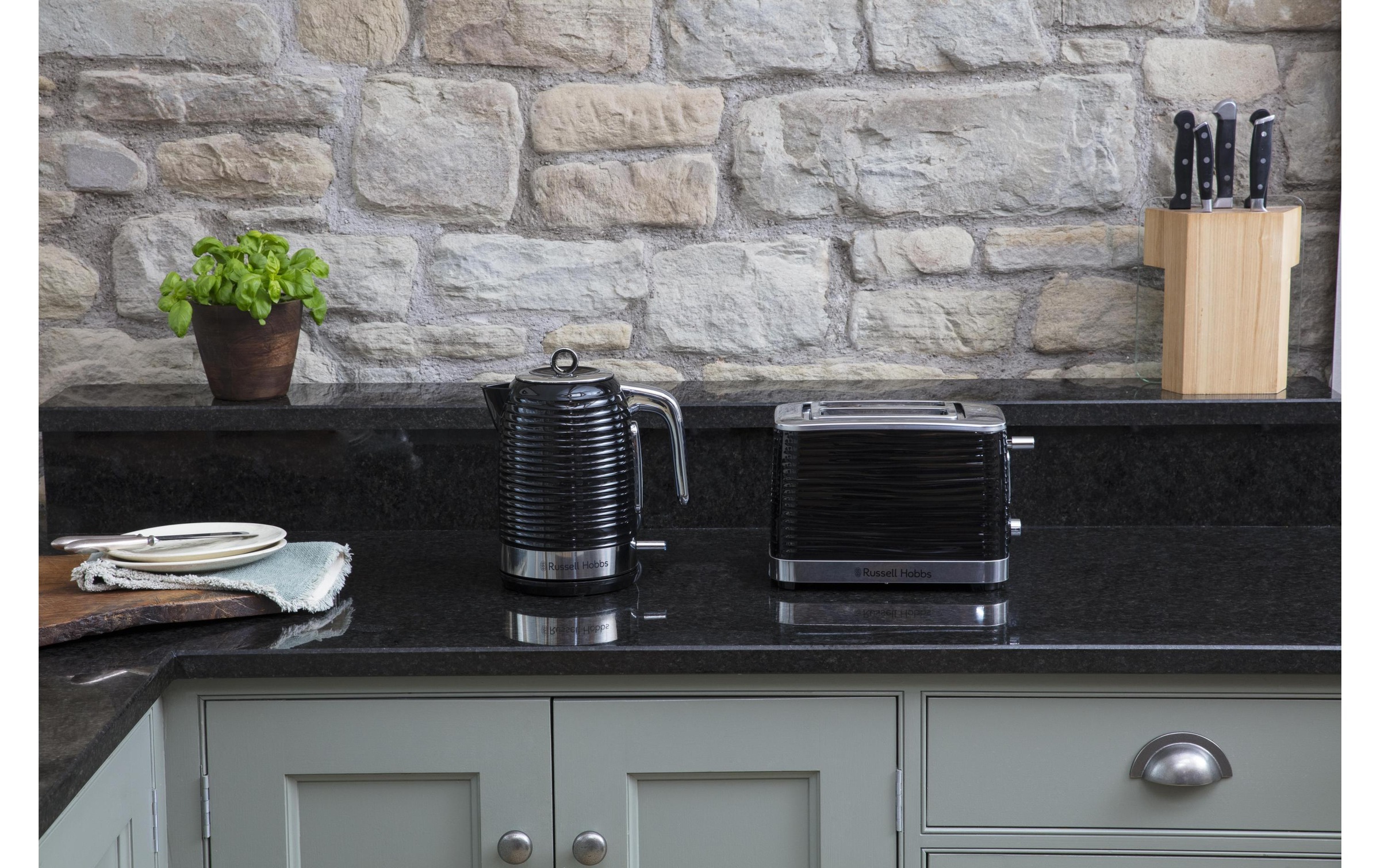 RUSSELL HOBBS Toaster »Inspire 24371-56 Schwarz« 2 kurze Schlitze für 2 Scheiben 1050 W