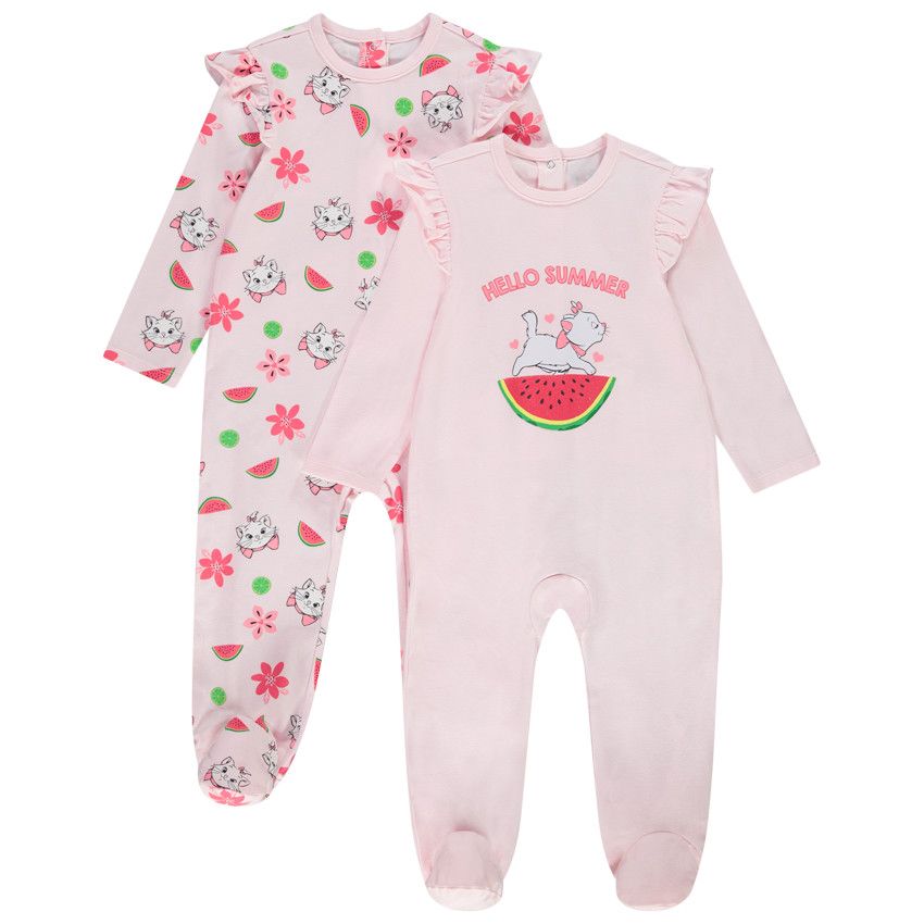 Lot de 2 dors-bien en jersey print Marie Disney pour bébé fille - Rose