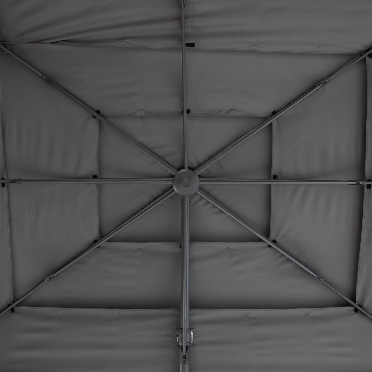 PARASOL DECENTRE INCLINABLE ELEA 3X4M MULTI TOILE ARDOISE