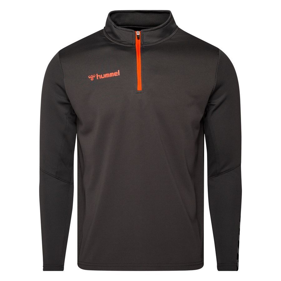 Hummel Maillot d'Entraînement Authentic 1/2 Zip - Gris/Rouge