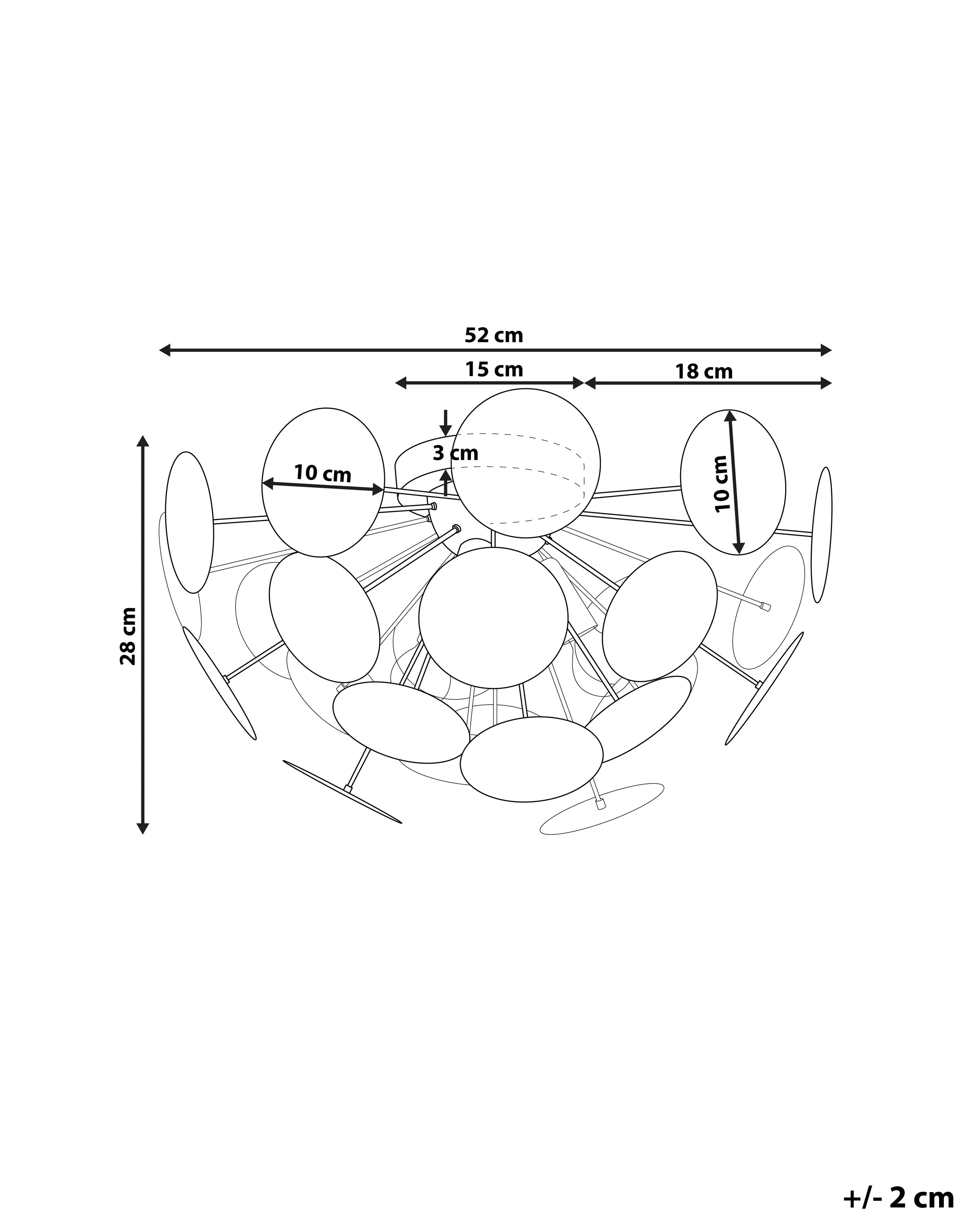 Plafondlamp MARITSA Metaal Wit