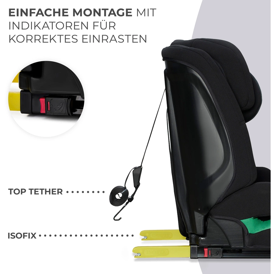 Kinderkraft Autokindersitz Safety Fix 2 i-Size 76 bis 150 cm 8 kg schwarz