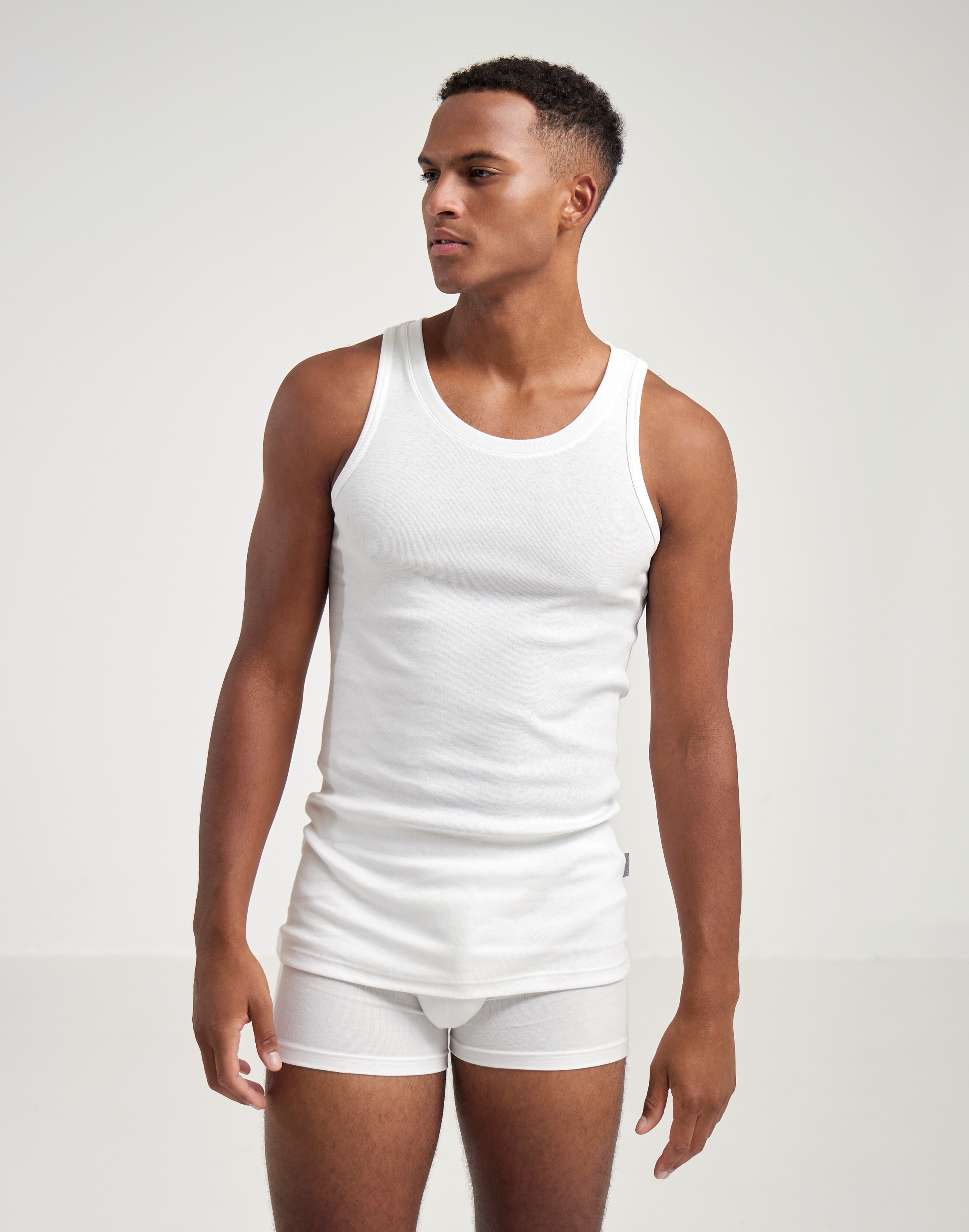 Tanktop van katoen voor heren in Zwart