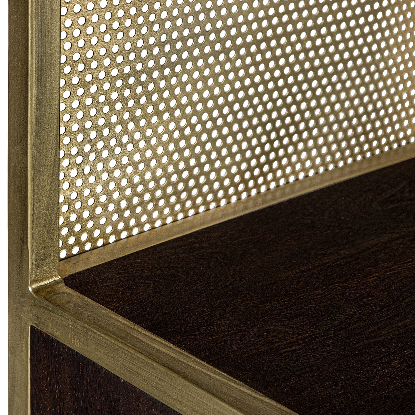Hochschrank GOLDEN BATH 34,5 x 190 cm Braun/ Goldfarbig