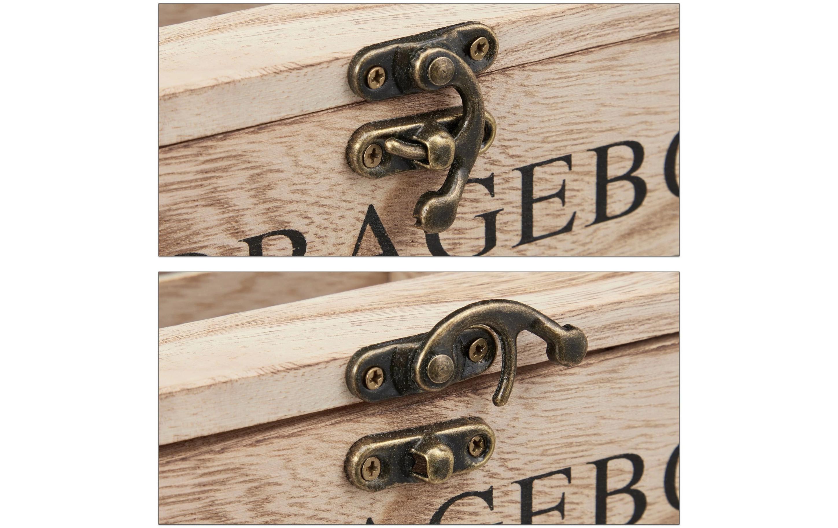 Teebeutel-Box BraunTeekasten mit rustikaler Aufschrift
