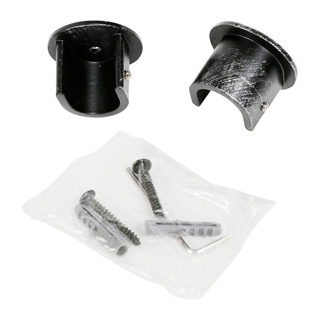 Lot de 2 supports naissances noir argent D 20mm