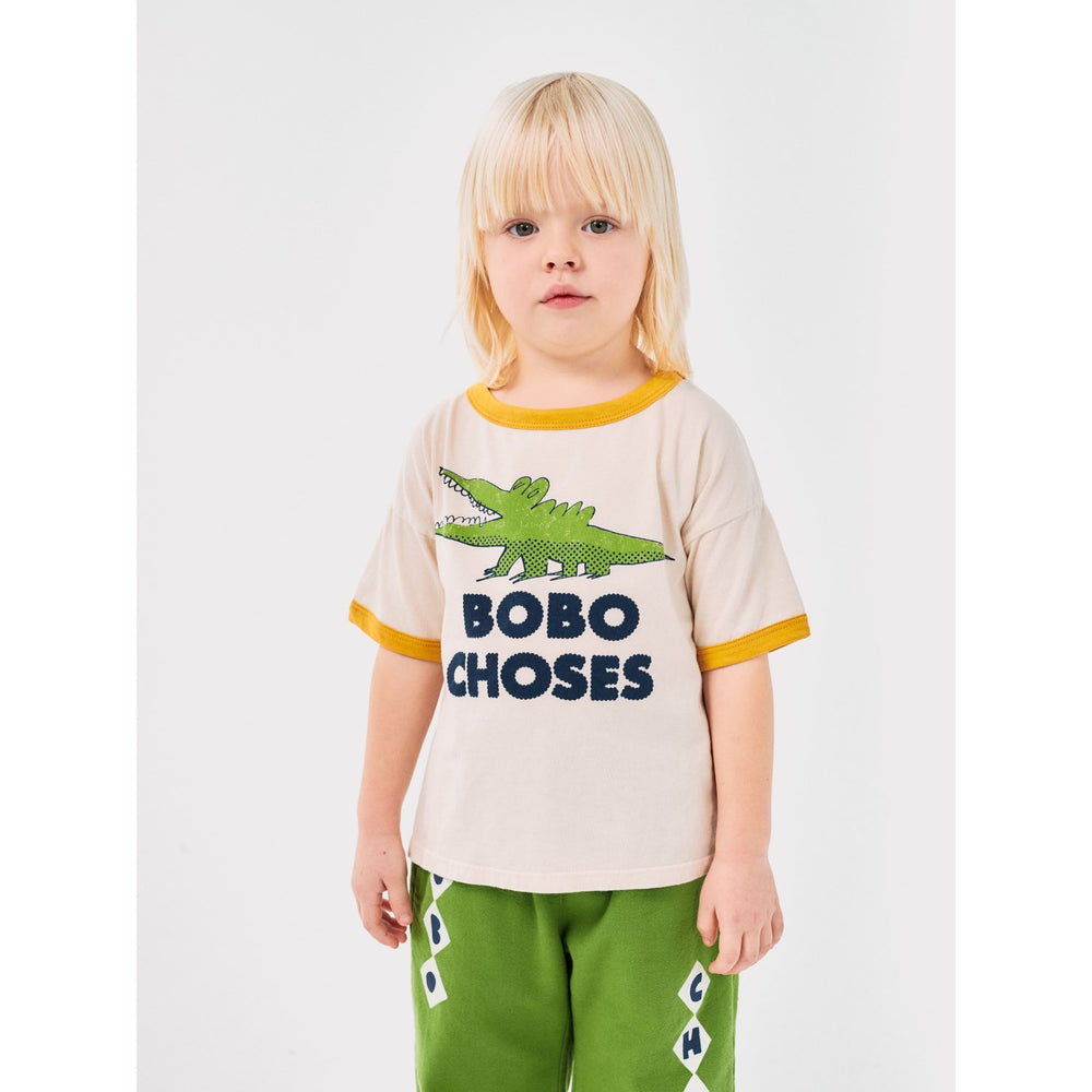 Køb Bobo Choses White Talking Crocodile T-Shirt