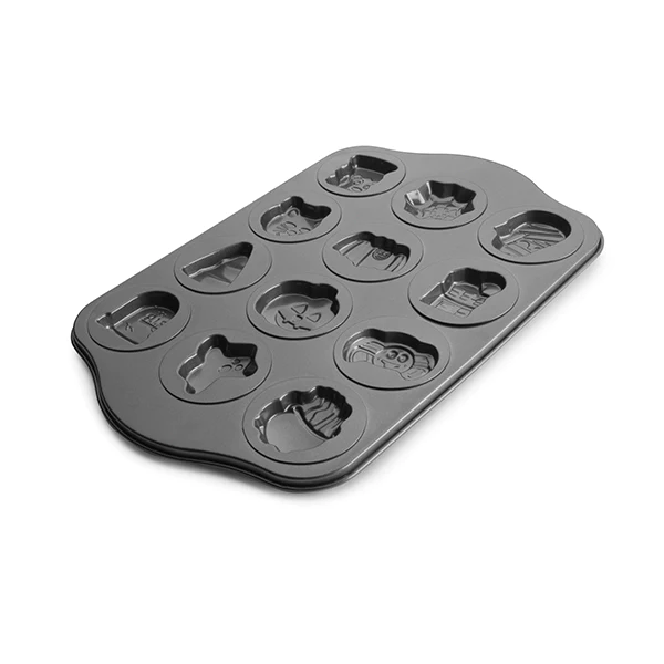 Plaque en acier 12 biscuits halloween Ibili