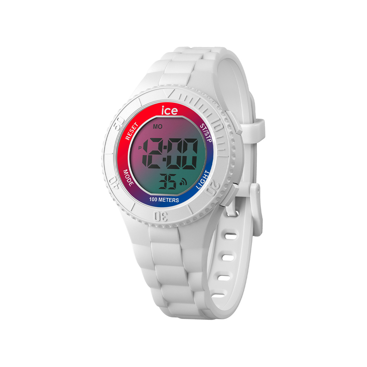 Montre ICE WATCH Ice Digit enfant digital, bracelet silicone blanc