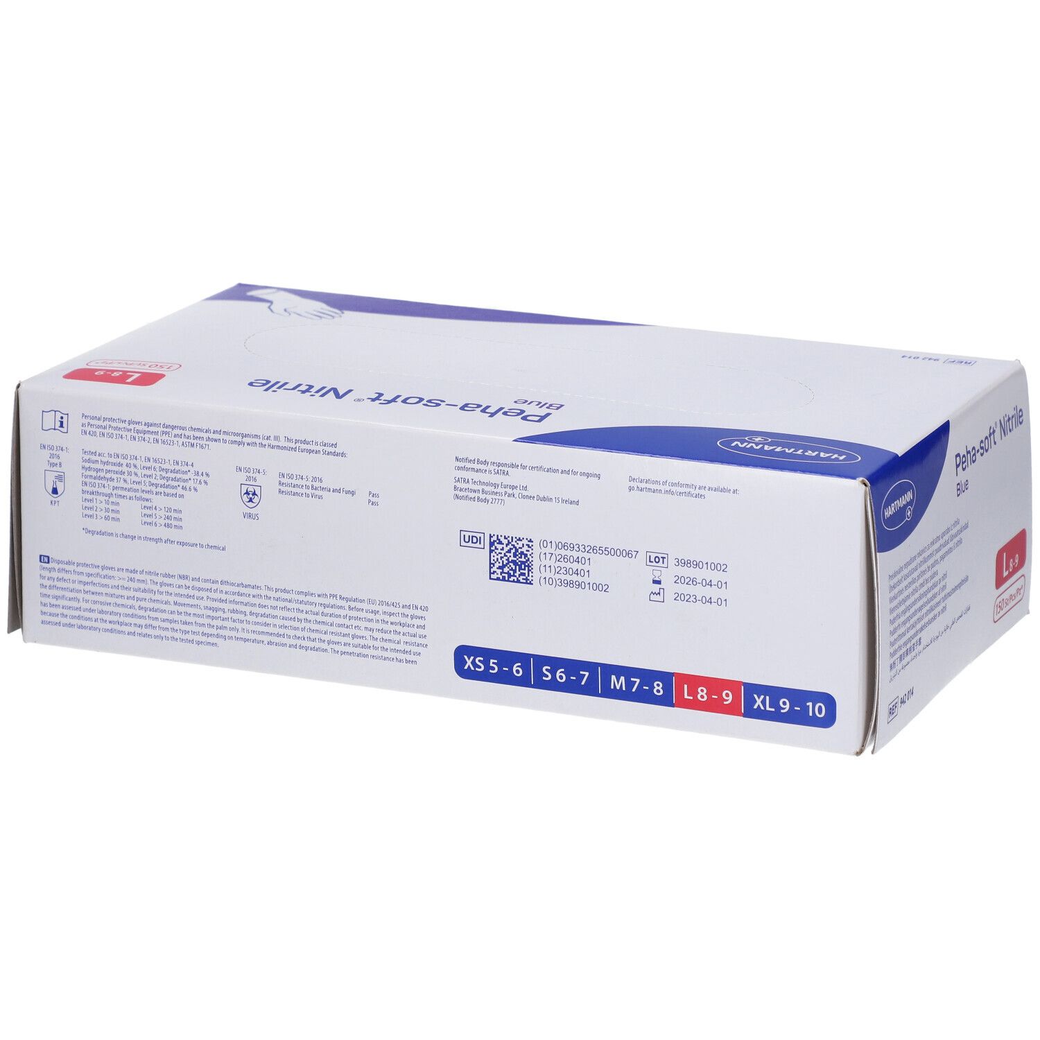 Peha-soft® nitrile blue puderfrei L