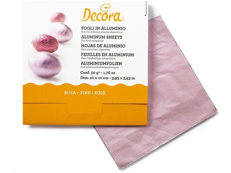 Decora Guetzli-Verpackung Aluminiumfolie Pink, 150 Blatt Ostereier Verpackung – alufolie farbig