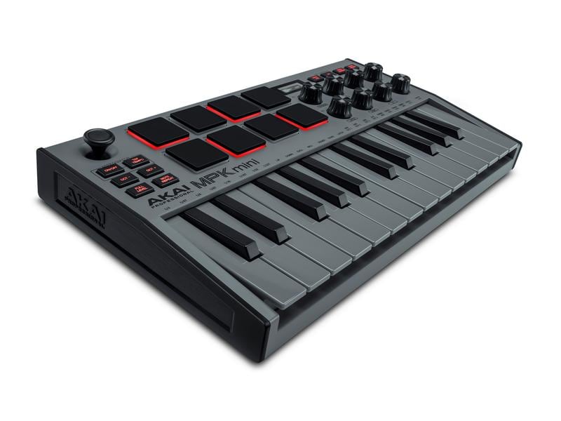 Akai Keyboard Controller MPK Mini MK3 Grey 25-Tasten Mini MIDI Controller