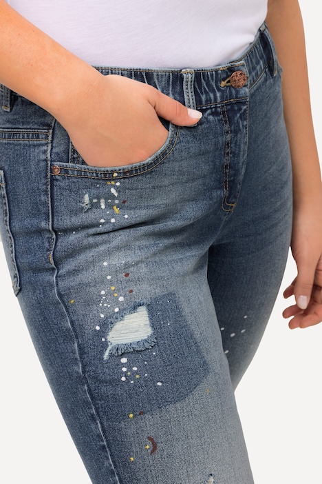 Jeans Sarah, Destroyeffekte, schmales Bein, Elastikbund